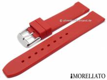 Watch strap Lugano 20mm red synthetic smooth with easy change spring bars by MORELLATO (width of buckle 20 mm)