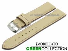 Watch strap Quercia 20mm beige synthetic smooth stitched GREEN COLLECTION by MORELLATO (width of buckle 18 mm)
