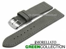 Uhrenarmband Ginepro 24mm grau Synthetik matt abgenäht GREEN COLLECTION von MORELLATO (Schließenanstoß 20 mm)