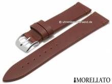 Watch strap Simple 22mm red brown leather smooth with easy change spring bars by MORELLATO (width of buckle 20 mm)