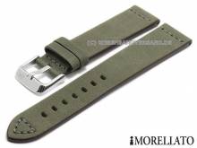 Watch strap Bramante 22mm grey leather grained stitched by MORELLATO (width of buckle 20 mm)