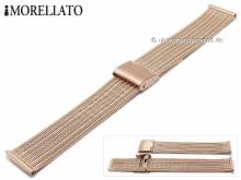 Uhrenarmband Kali 18mm rosgoldfarben Milanaise feines Geflecht mit Schnellwechsel-Stegen von MORELLATO