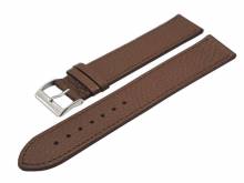 Meyhofer EASY-CLICK Uhrenarmband XL superlang Cedros 18mm mittelbraun Leder genarbt abgenäht (Schließenanstoß 18 mm)