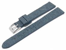 Meyhofer EASY-CLICK Uhrenarmband Waterbury 14mm mittelblau aus Ananas-Fasern VEGAN matt (Schließenanstoß 12 mm)