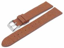 Meyhofer EASY-CLICK Uhrenarmband Waterbury 22mm hellbraun aus Ananas-Fasern VEGAN matt (Schließenanstoß 20 mm)