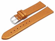 Meyhofer EASY-CLICK watch strap Washita 16mm orange metallic leather grained (width of buckle 14 mm)