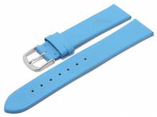 Meyhofer EASY-CLICK Uhrenarmband Natal 18mm hellblau Leder glatt ohne Naht (Schließenanstoß 16 mm)