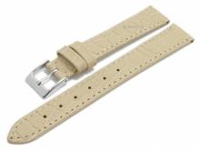 Meyhofer EASY-CLICK watch strap Santos 14mm beige leather croco grain stitched (width of buckle 12 mm)
