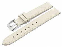 Meyhofer EASY-CLICK watch strap Trinidad 14mm cream leather grained matt stitched (width of buckle 14 mm)