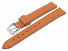 Meyhofer EASY-CLICK watch strap Trinidad 14mm orange leather grained matt stitched (width of buckle 14 mm)