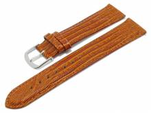 Meyhofer EASY-CLICK Uhrenarmband Mendoza 16mm rostbraun Leder Teju-Prägung abgenäht (Schließenanstoß 16 mm)