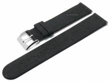 Meyhofer EASY-CLICK Uhrenarmband Tavira 16mm schwarz echt Kork VEGAN matt (Schließenanstoß 16 mm)