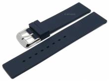 Meyhofer EASY-CLICK Uhrenarmband Coburg 18mm dunkelblau Silikon glatt matt (Schließenanstoß 18 mm)