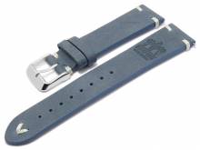 Meyhofer EASY-CLICK watch strap Portland - Motif Surfing 20mm blue leather light stitching (width of buckle 18 mm)