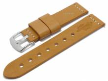 Meyhofer EASY-CLICK watch strap Redwood - Motif Cactus 22mm light brown leather l. stitching (width of buckle 22 mm)