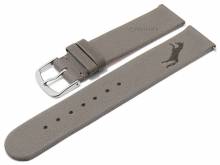 Meyhofer EASY-CLICK watch strap Zermatt - Motif Jumping Horse 20mm grey goat leather grained (width of buckle 20 mm)
