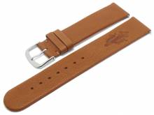 Meyhofer EASY-CLICK watch strap Zermatt - Motif Cactus 22mm light brown goat leather grained (width of buckle 22 mm)