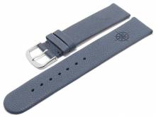 Meyhofer EASY-CLICK watch strap Zermatt - Motif Compass 22mm blue goat leather grained (width of buckle 22 mm)