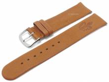 Meyhofer EASY-CLICK watch strap Zermatt - Motif Lily 20mm light brown goat leather grained (width of buckle 20 mm)