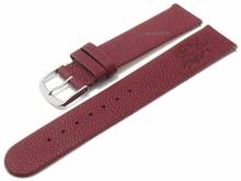 Meyhofer EASY-CLICK watch strap Zermatt - Motif Lion-King 20mm bordeaux goat leather grained (width of buckle 20 mm)
