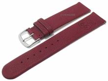 Meyhofer EASY-CLICK watch strap Zermatt - Motif Route 66 20mm bordeaux goat leather grained (width of buckle 20 mm)