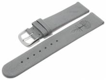 Meyhofer EASY-CLICK watch strap Zermatt - Motif Tree 22mm light grey goat leather grained (width of buckle 22 mm)
