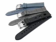 EASY-CHANGE watch strap set 3pcs SPORTIVE TRIO MIX 18mm blue/grey/black leather sporty look by MEYHOFER EASY-CLICK