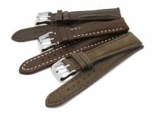 Schnellwechsel-Uhrenarmbänder 3er-Set CASUAL TRIO 18mm dunkelbraun Leder Meyhofer EASY-CLICK