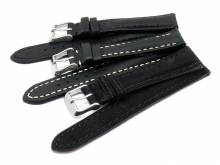 Schnellwechsel-Uhrenarmbänder 3er-Set CASUAL TRIO 18mm schwarz Leder Meyhofer EASY-CLICK