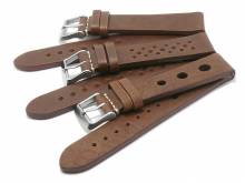 Schnellwechsel-Uhrenarmbänder 3er-Set OUTDOOR TRIO 18mm dunkelbraun Leder robust Meyhofer EASY-CLICK