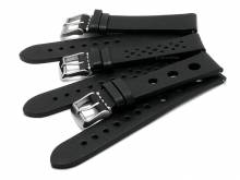 Schnellwechsel-Uhrenarmbänder 3er-Set OUTDOOR TRIO 18mm schwarz Leder robust Meyhofer EASY-CLICK