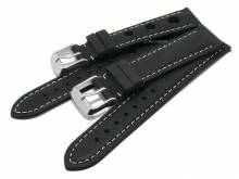 Schnellwechsel-Uhrenarmbänder 2er-Set EXPLORER DUO 18mm schwarz Leder von Meyhofer EASY-CLICK