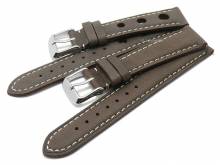 Schnellwechsel-Uhrenarmbänder 2er-Set EXPLORER DUO 18mm dunkelbraun Leder von Meyhofer EASY-CLICK