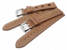Schnellwechsel-Uhrenarmbänder 2er-Set EXPLORER DUO 18mm hellbraun Leder von Meyhofer EASY-CLICK