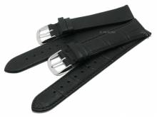Schnellwechsel-Uhrenarmbänder 2er-Set CLASSIC DUO 18mm schwarz Leder von Meyhofer EASY-CLICK