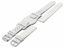 Schnellwechsel-Uhrenarmbänder 2er-Set Discover DUO 18mm weiß Leder mit Lederunterlage von Meyhofer EASY-CLICK