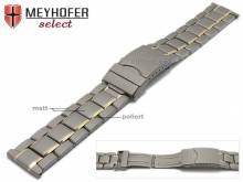 Uhrenarmband Montreal 20mm bicolor Titan teilweise poliert von MEYHOFER