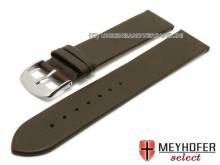 Uhrenarmband XL Cartaxo 16mm dunkelbraun Kalb-Nappaleder glatt MEYHOFER (Schließenanstoß 14 mm)