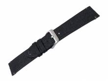 Uhrenarmband Boulder 22mm schwarz aus Ananas-Fasern VEGAN matt von MEYHOFER (Schließenanstoß 20 mm)