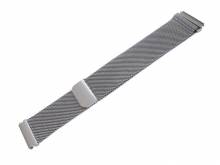 Meyhofer EASY-CLICK Uhrenarmband Greensburg 18mm stahlfarben Milanaise feines Geflecht mit Magnetverschluß