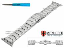 Watch strap Eastport 23mm stainless steel with APPLE adapter 42 mm by MEYHOFER