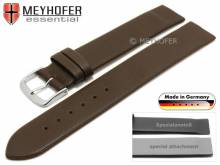 Watch strap Kronach 18mm dark brown leather special lug ends for screwed casings by MEYHOFER (width of buckle 18 mm)