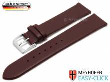 Meyhofer EASY-CLICK watch strap XS Weser 20mm bordeaux leather smooth without stitching (width of buckle 18 mm)