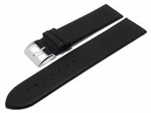 Watch strap Greeley 26mm black leather special lug ends for screwed casings by MEYHOFER (width of buckle 26 mm)