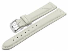 MEYHOFER Basic watch strap Pikeville 20mm beige leather smooth stitched (width of buckle 18 mm)