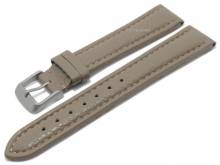 Uhrenarmband Almeria 24mm taupe Leder Titanschließe genarbt abgenäht von MEYHOFER (Schließenanstoß 22 mm)