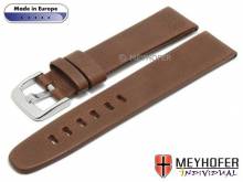 Watch strap Terni 20mm brown leather vintage look by MEYHOFER (width of buckle 18 mm)