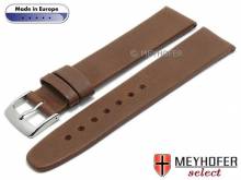 Watch strap L (long) Foggia 24mm brown leather vintage look by MEYHOFER (width of buckle 20 mm)