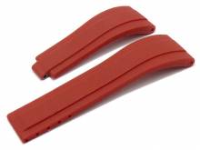Watch strap Kirkwood 20mm red silicone with structure for Rolex by MEYHOFER