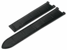 Ersatz-Uhrenarmband Olbia 20mm schwarz Leder Alligator-Prägung passend für CARTIER Pasha von MEYHOFER